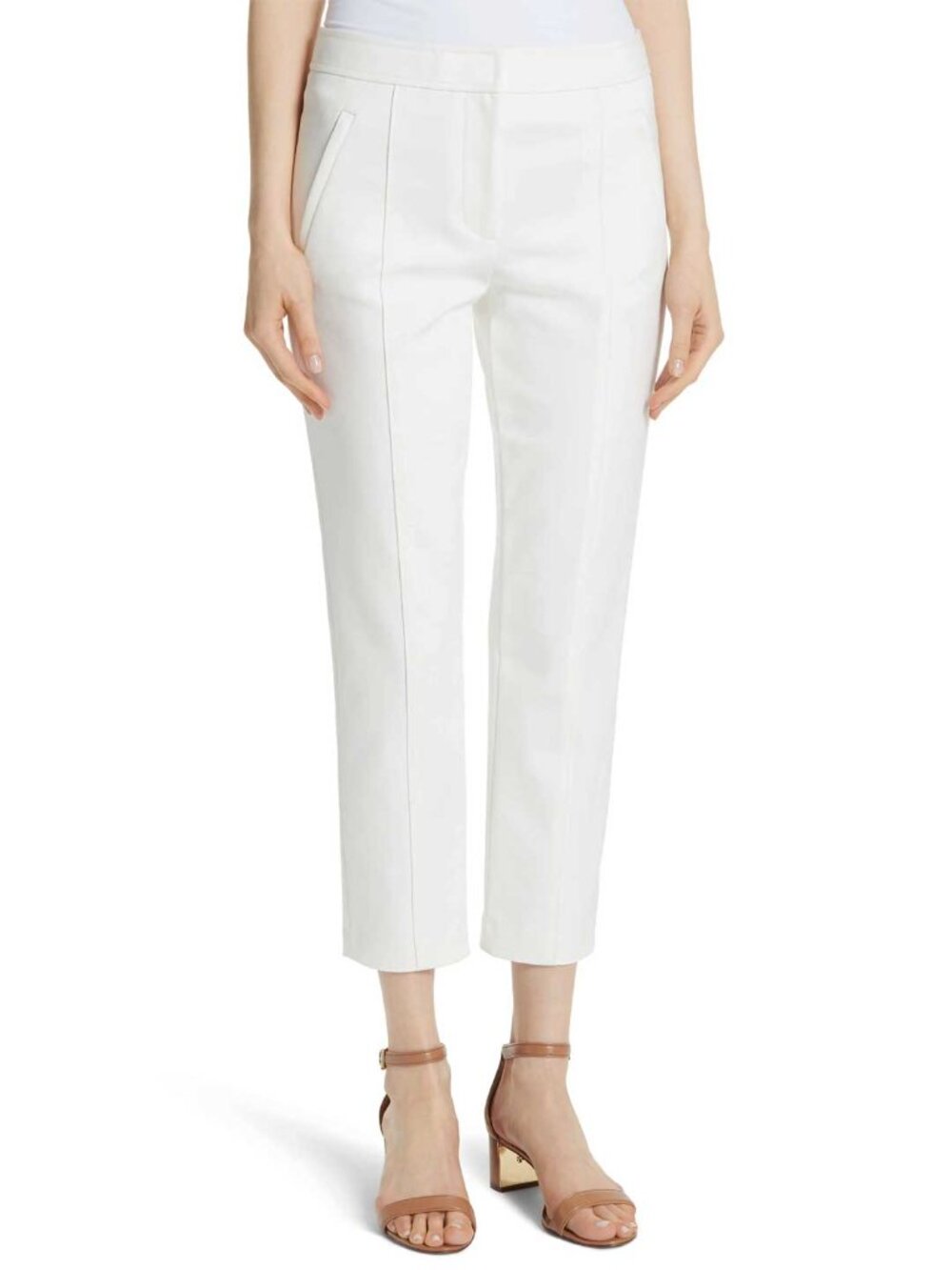 Tory Burch Slim Leg Ivory Trouser Pants 10